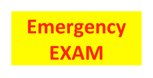 Emergency
EXAM
